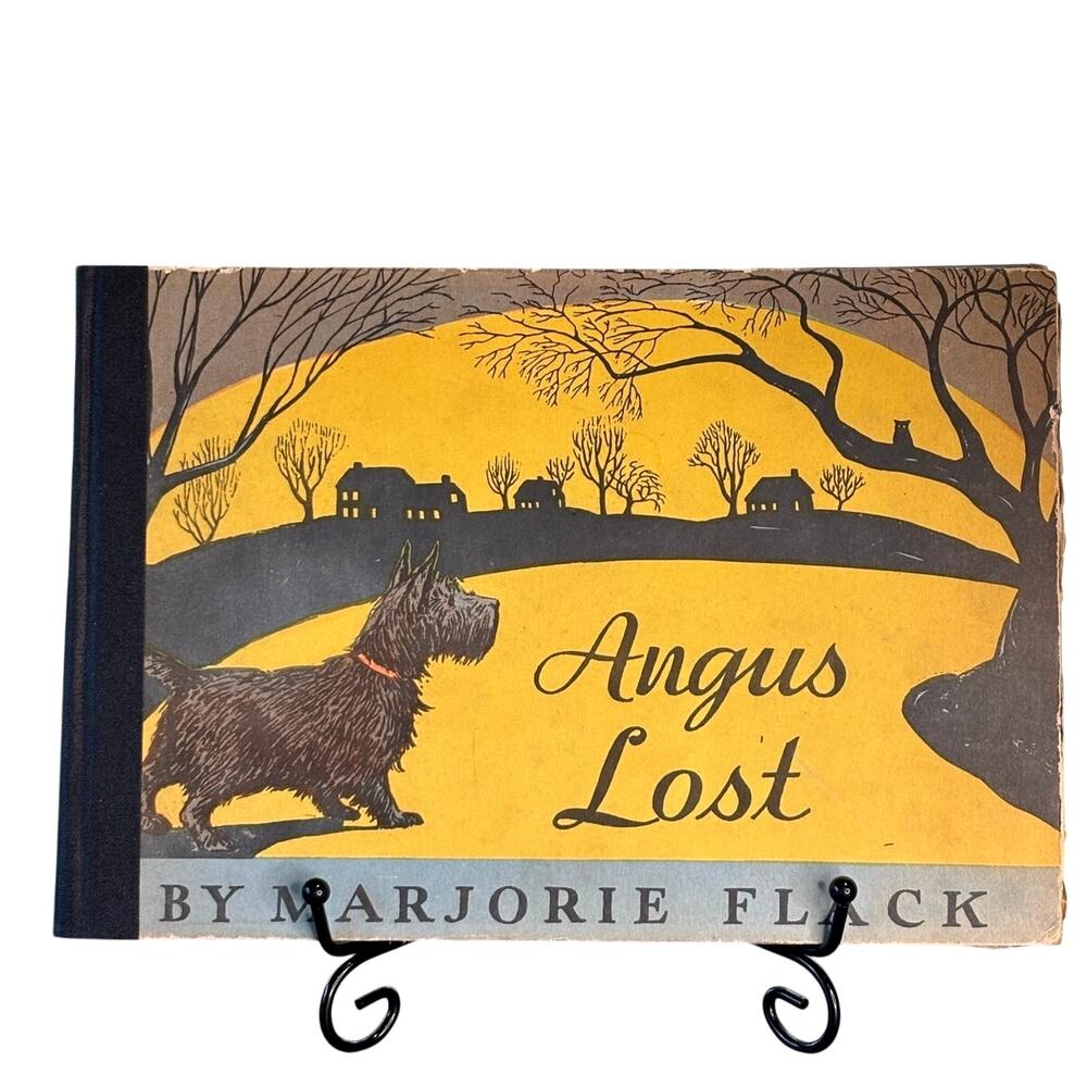 1943 Angus Lost Book by Marjorie Flack, Doubleday Doran & Co., Hardcover